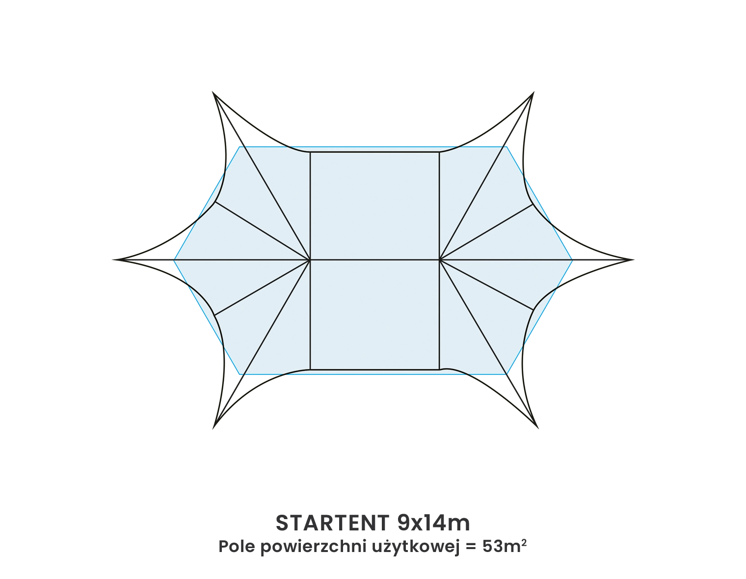 STARTENT siatka 9x14m