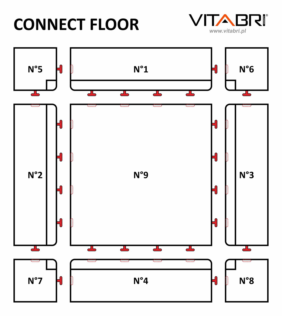 podłoga modułowa connect schemat